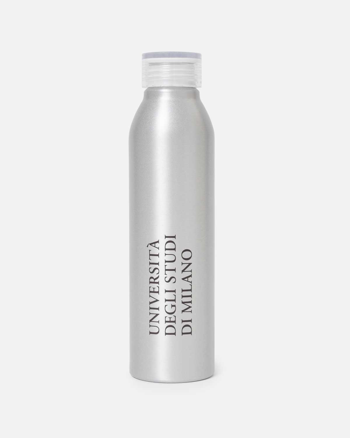 Borraccia UNIMI Grigio Acciaio da 650 ml con Logo Minerva