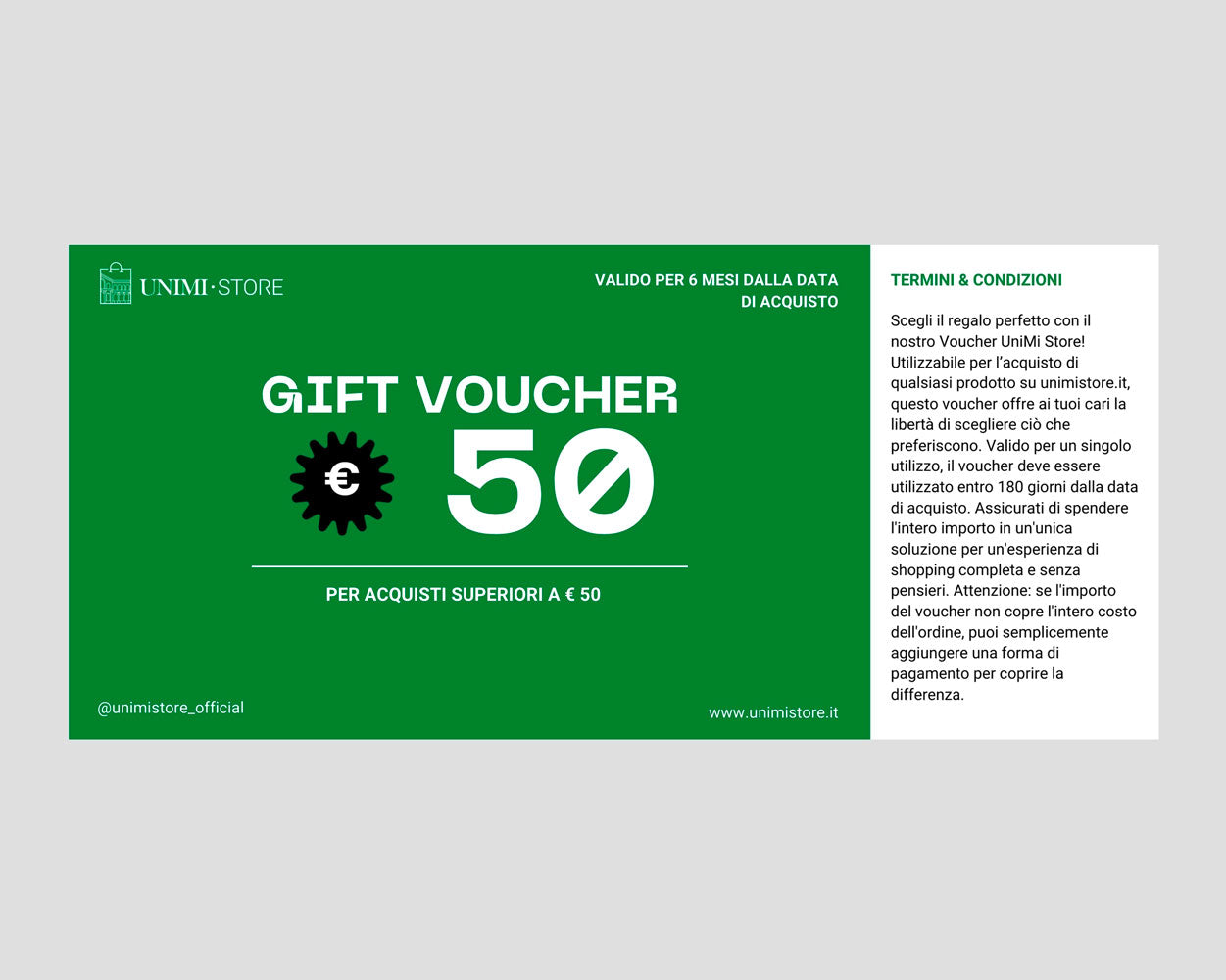 Voucher UniMi Store - 50€